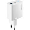 Forever TC-06-65AC GaN PD QC charger 1x USB-C 1x USB 65W white