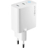 Forever TC-06-65CC GaN PD QC charger 2x USB-C 65W white