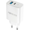 Forever TC-07-30AC PD QC charger 1x USB-C 1x USB 30W white