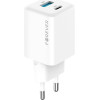 Forever TC-08-45AC GaN PD QC charger 1x USB-C 1x USB 45W white