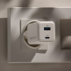 Forever TC-08-45AC GaN PD QC charger 1x USB-C 1x USB 45W white