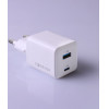 Forever TC-08-45AC GaN PD QC charger 1x USB-C 1x USB 45W white