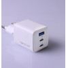 Forever TC-08-65ACC GaN PD QC charger 2x USB-C 1x USB 65W white