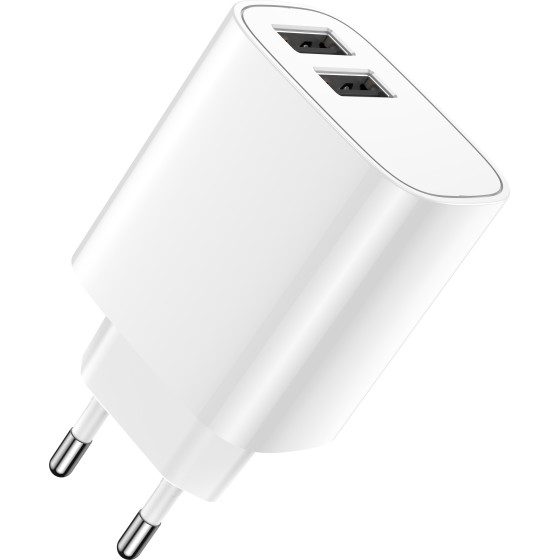 Forever wall charger 2xUSB 2,4A LS-03 white