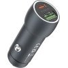 Devia car charger Extreme PD QC 3.0 30W + 18W 1x USB 1x USB-C deep gray