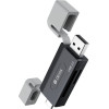 Devia card reader 2in1 EL240 USB/USB-C 3.0 black