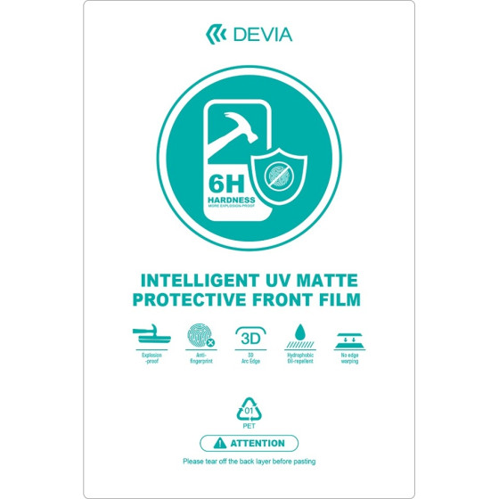 Devia Set of smartphone film UV 0,19mm mat 20pcs 6H for the cutting machine