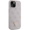 Guess case for iPhone 15 6,1'' GUHCP15SP4TDPP pink hardcase Leather 4G Triangle Strass