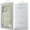 Guess case for iPhone 16 6,1'' GUHMP16SPSAPSMED gold hardcase Saffiano Peony Classic Logo MagSafe