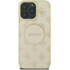 Guess case for iPhone 16 Pro 6,3'' GUHMP16LPSAPSMED gold hardcase Saffiano Peony Classic Logo MagSafe