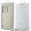Guess case for iPhone 16 Pro 6,3'' GUHMP16LPSAPSMED gold hardcase Saffiano Peony Classic Logo MagSafe