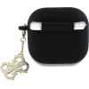 Guess Cover for AirPods 4 Silicone 4G Charm Black