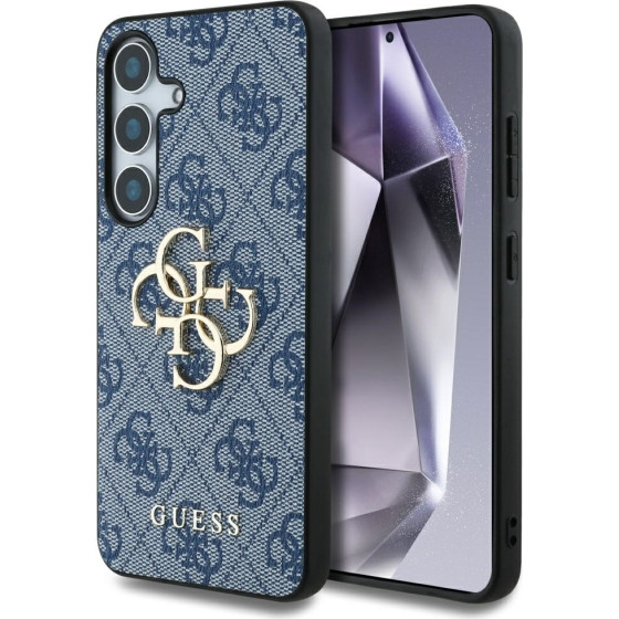 Guess HC 4G PU Big Logo case for Samsung Galaxy S25 blue