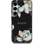 Guess HC Magnetic PU Grained Flowers Classic Logo case for Samsung Galaxy S25 Ultra black