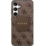 Guess HC MagSafe PU 4G Circle Classic Logo case for Samsung Galaxy S25 Ultra brown
