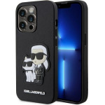 Karl Lagerfeld case for iPhone 14 Pro 6,1'' KLHCP14LSANKCPK black hardcase Saffiano Karl & Choupette