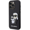 Karl Lagerfeld case for iPhone 14 Pro 6,1'' KLHCP14LSANKCPK black hardcase Saffiano Karl & Choupette
