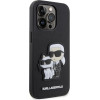 Karl Lagerfeld case for iPhone 14 Pro 6,1'' KLHCP14LSANKCPK black hardcase Saffiano Karl & Choupette