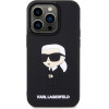 Karl Lagerfeld case for iPhone 14 Pro Max 6,7'' KLHCP14X3DRKINK black hardcase Rubber Ikonik 3D