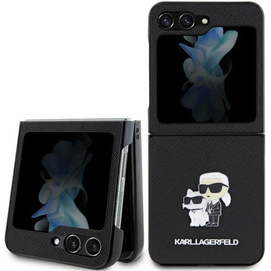 Karl Lagerfeld case for Samsung Galaxy Z Flip 5 KLHCZF5SAKCNPK KARL black HC SAFFIANO K&C PIN