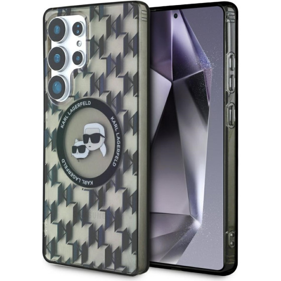 Karl Lagerfeld HC Magnetic IML Metal Monogram KC Heads case for Samsung Galaxy S25 Ultra black