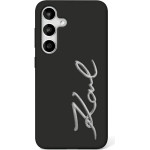 Karl Lagerfeld HC Silicone Sign Metal Logo case for Samsung Galaxy S25 Ultra black