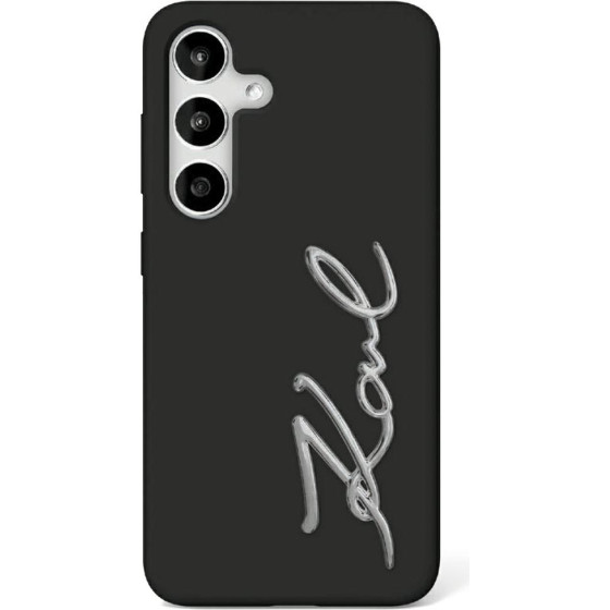 Karl Lagerfeld HC Silicone Sign Metal Logo case for Samsung Galaxy S25 Ultra black