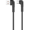Maxlife MXUC-09 Angle Cable Usb - USB-C 2,0 m 3A black