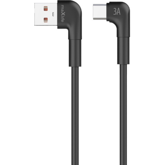 Maxlife MXUC-09 Angle Cable Usb - USB-C 2,0 m 3A black