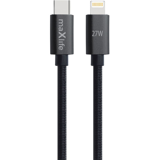 Maxlife MXUC-12 Cable USB-C - Lightning 2,0 m 27W black