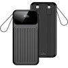 Maxlife Power Bank With built-In Cables MXPB-06 Pd Qc 22,5W 10000 Mah black