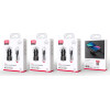 XO car charger CC48 2x USB 2,4A black + USB-C cable