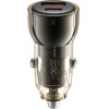 XO car charger CC60 60W 1x USB 1x USB-C black + USB-C - USB-C cable
