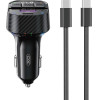 XO transmitter FM BCC17 Bluetooth MP3 car charger 30W black + cable USB-C - USB-C