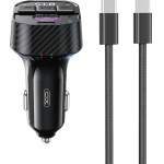 XO transmitter FM BCC17 Bluetooth MP3 car charger 30W black + cable USB-C - USB-C