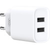 XO wall charger CE02C 2x USB 2,1A white + Lightning cable