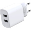 XO wall charger CE02C 2x USB 2,1A white + USB-C cable