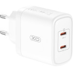 XO wall charger CE08 PD 50W 2x USB-C white