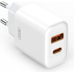XO wall charger CE12 PD QC 3.0 20W 1x USB 1x USB-C white