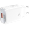 XO wall charger CE19 QC 18W 1x USB white + cable microUSB