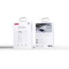 XO wall charger CE21 PD 30W 1x USB-C 1x USB white + cable USB-C - Lightning