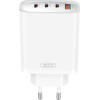 XO wall charger CE23 PD 65W 3x USB-C 1x USB white