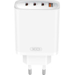 XO wall charger CE23 PD 65W 3x USB-C 1x USB white