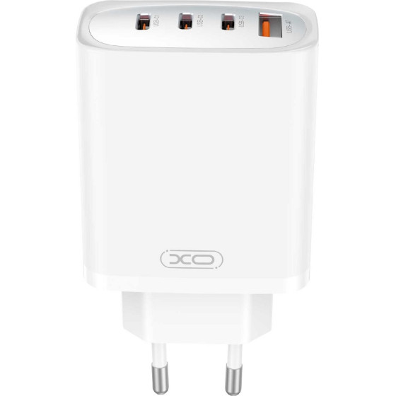 XO wall charger CE23 PD 65W 3x USB-C 1x USB white