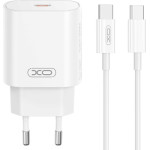 XO wall charger CE25 PD 25W 1x USB-C white + cable USB-C - USB-C