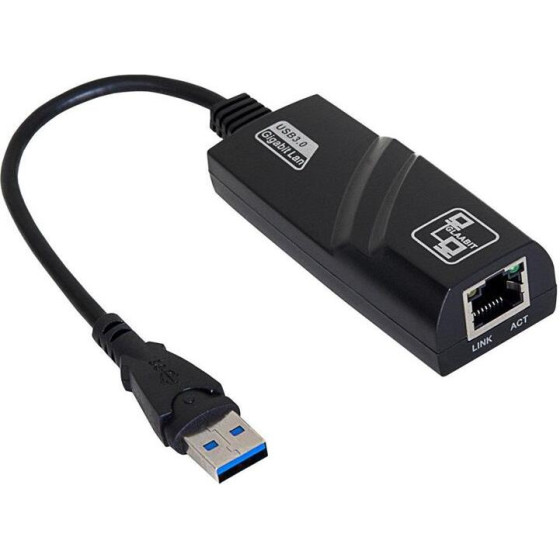 Akyga adapter with cable AK-AD-31 network card USB A (m) / RJ45 (f) 10/100/1000 ver. 3.0 15cm