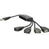 Akyga Hub USB AK-AD-13 2.0 4 ports black 15cm