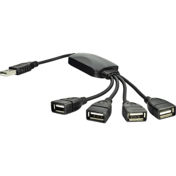 Akyga Hub USB AK-AD-13 2.0 4 ports black 15cm