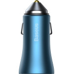 Baseus car charger Golden Contactor Pro PD 40W 1x USB 1x USB-C blue