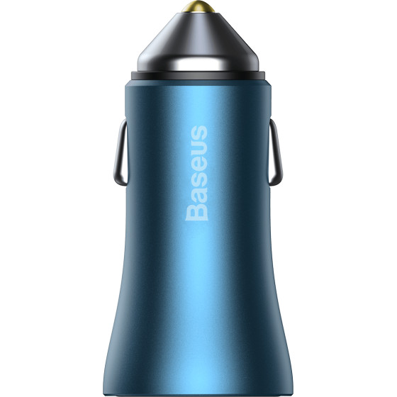 Baseus car charger Golden Contactor Pro PD 40W 1x USB 1x USB-C blue
